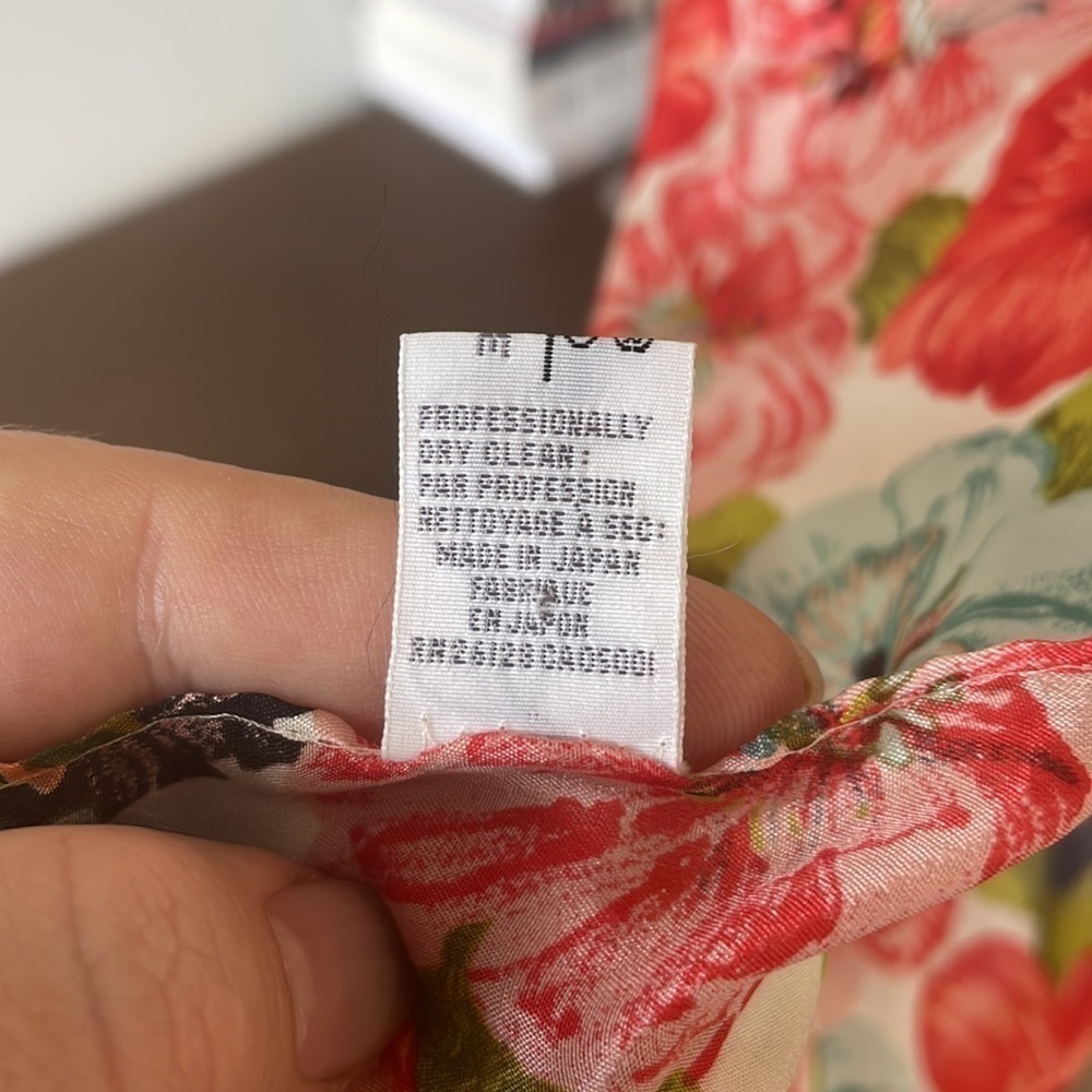 ECHO 100% Silk Japanese Scarf Floral - Picture 5 of 5